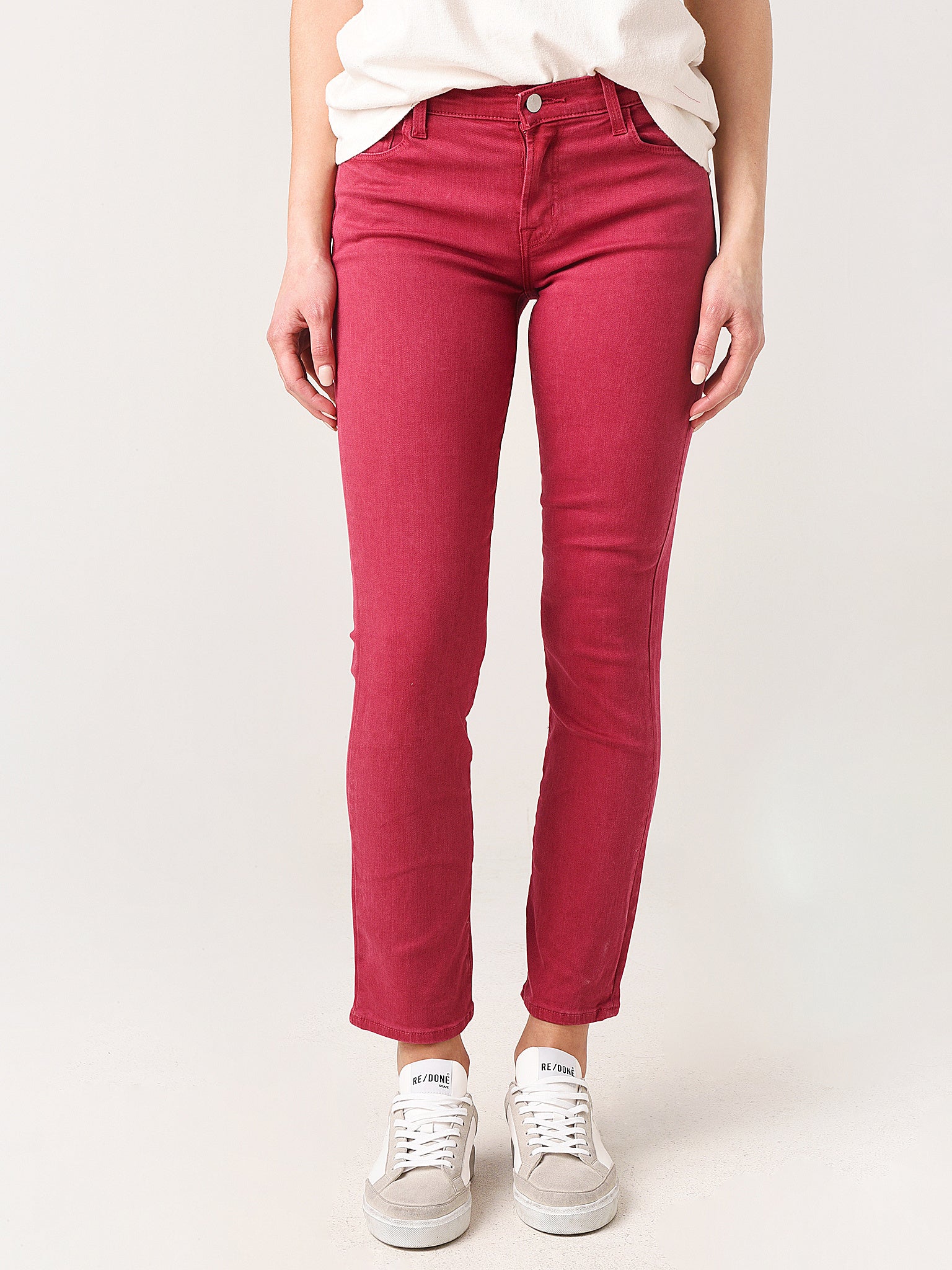 J Brand Women's Adele Mid-Rise Straight Leg Jean - Saint Bernard