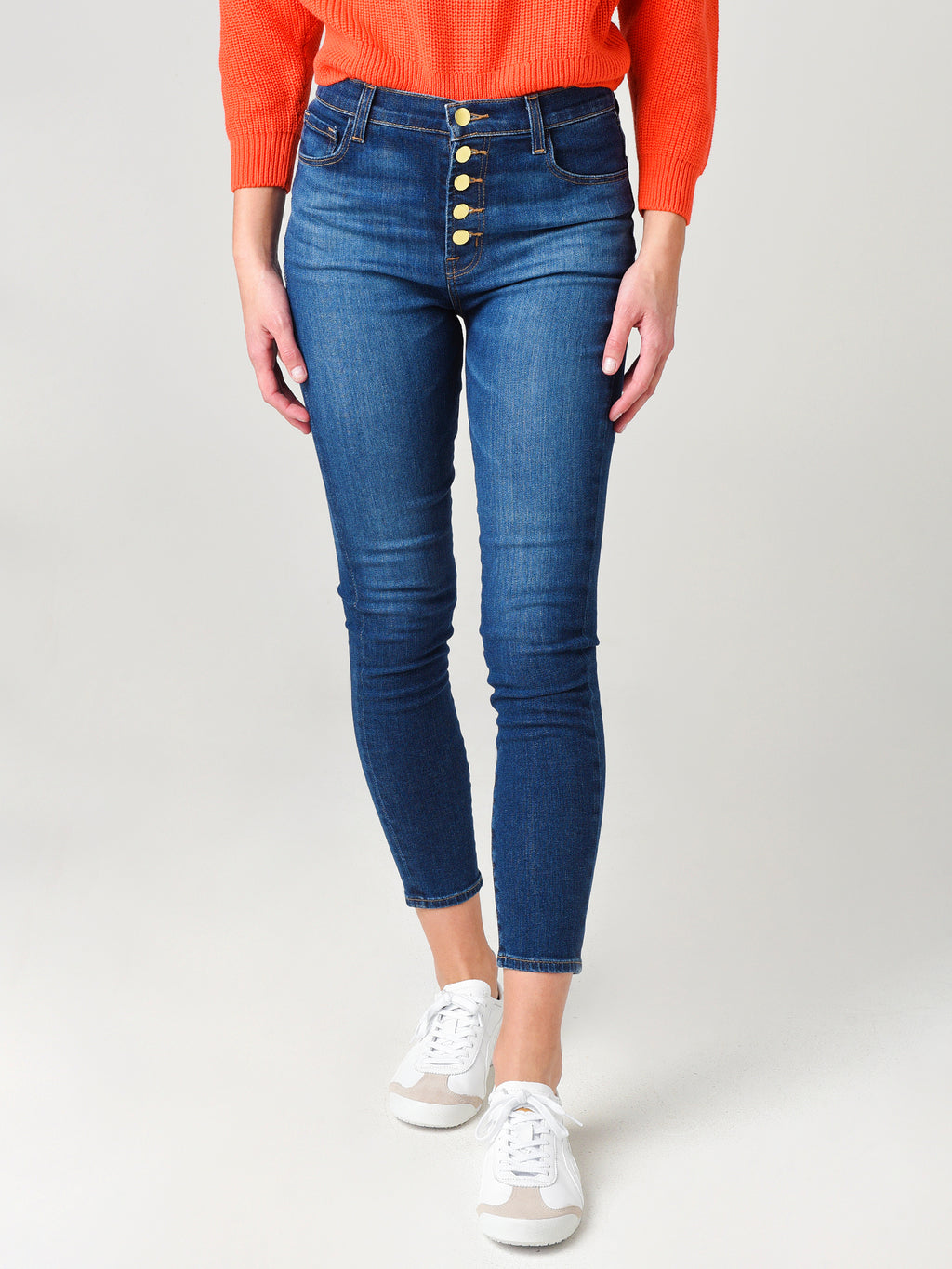 J Brand Women's Lillie High-Rise Cropped Skinny Jean - Saint Bernard