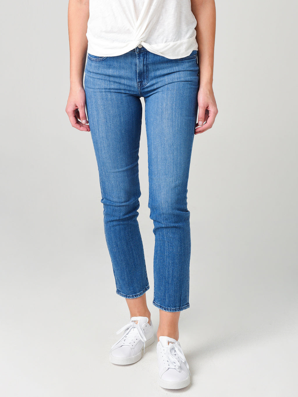 J Brand Women's Adele Mid-Rise Straight Jean - Saint Bernard