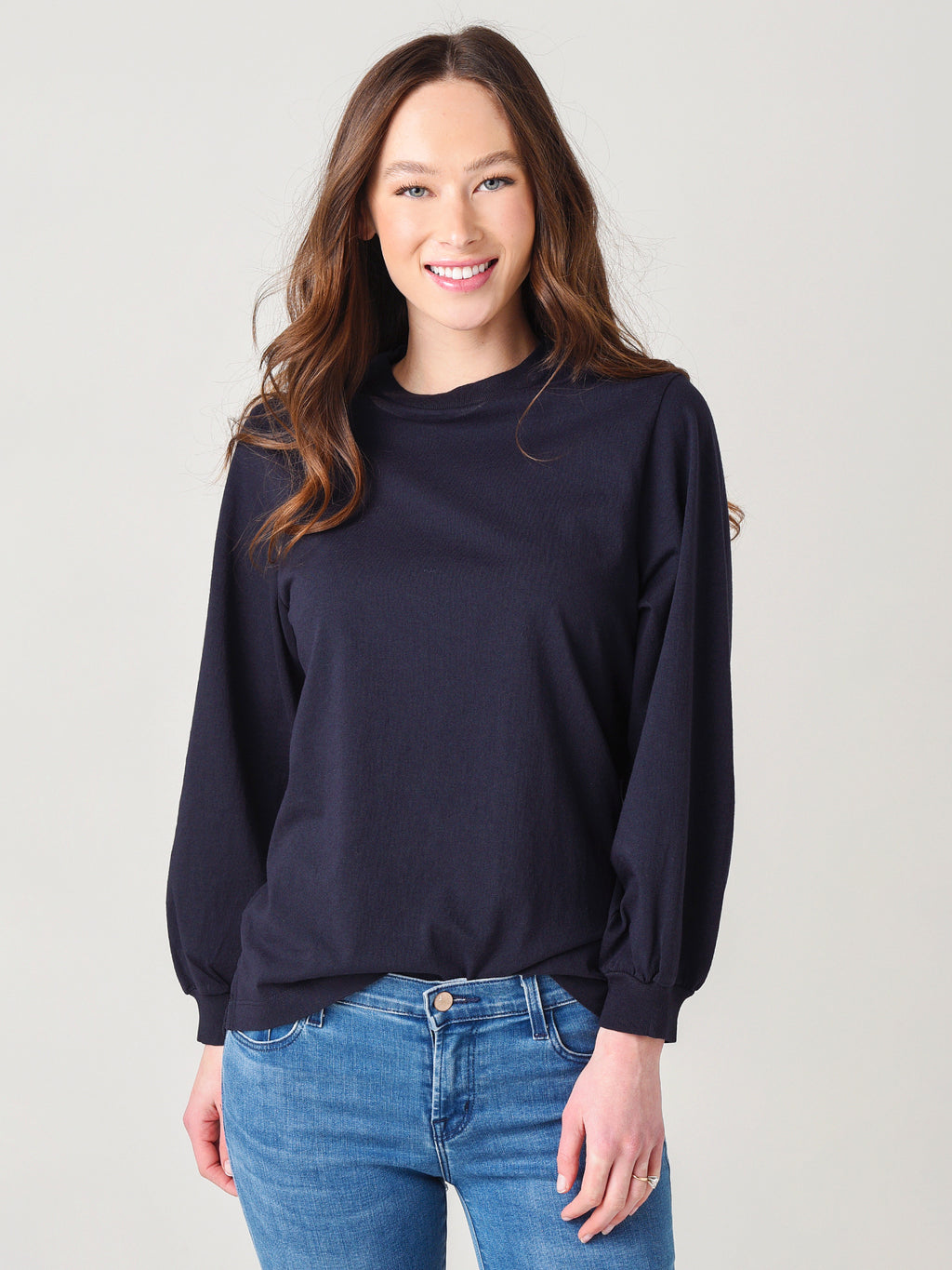 J Brand Women's Erma Relaxed Long Sleeve Tee - Saint Bernard