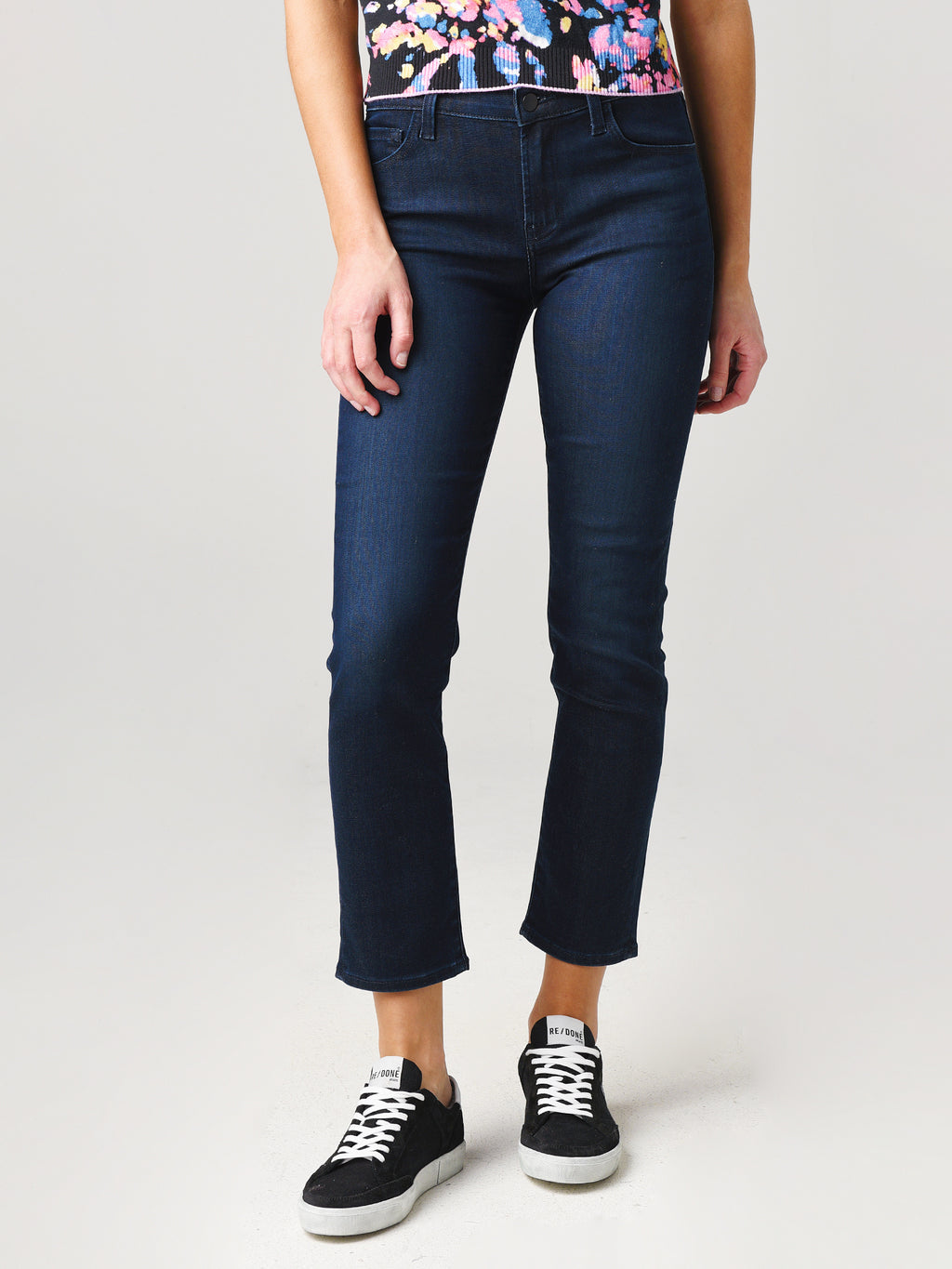 J Brand Women's Adele Mid-Rise Straight Leg Jean - Saint Bernard