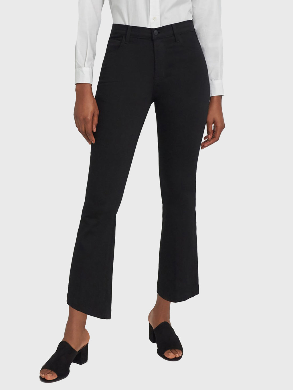 J Brand Women's Frankly High-Rise Cropped Boot Cut Jean - Saint Bernard
