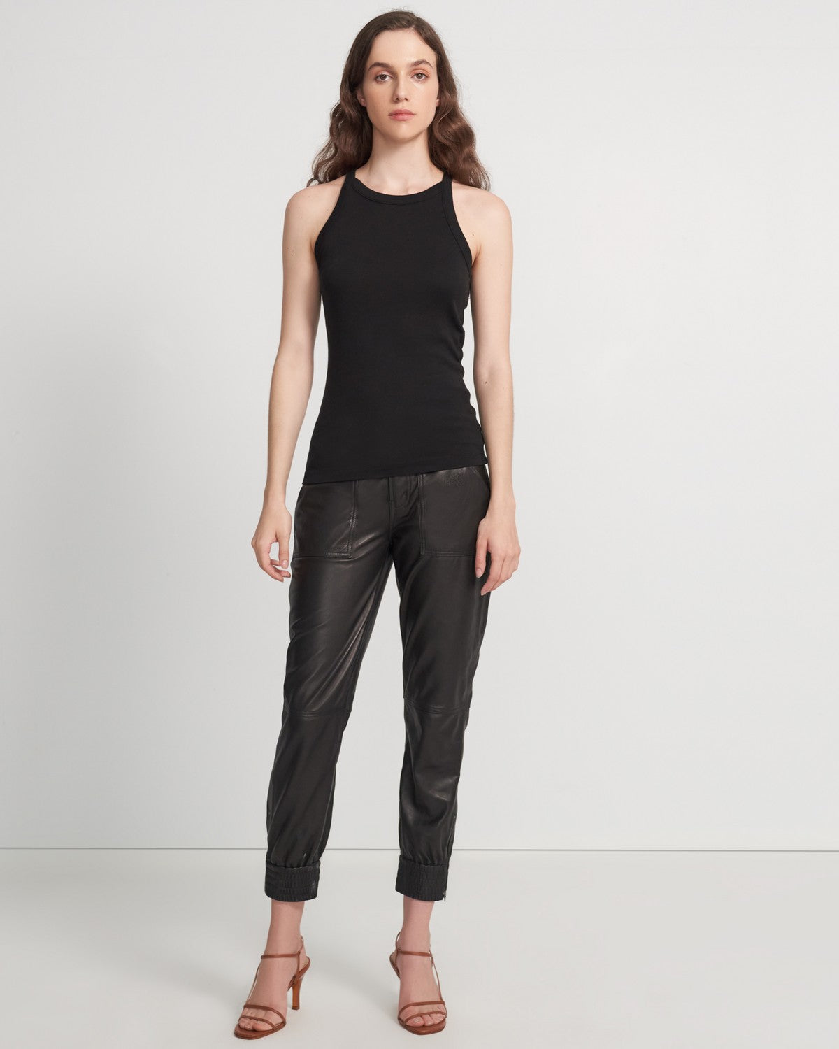 J Brand Women's Claire Ribbed Tank - Saint Bernard