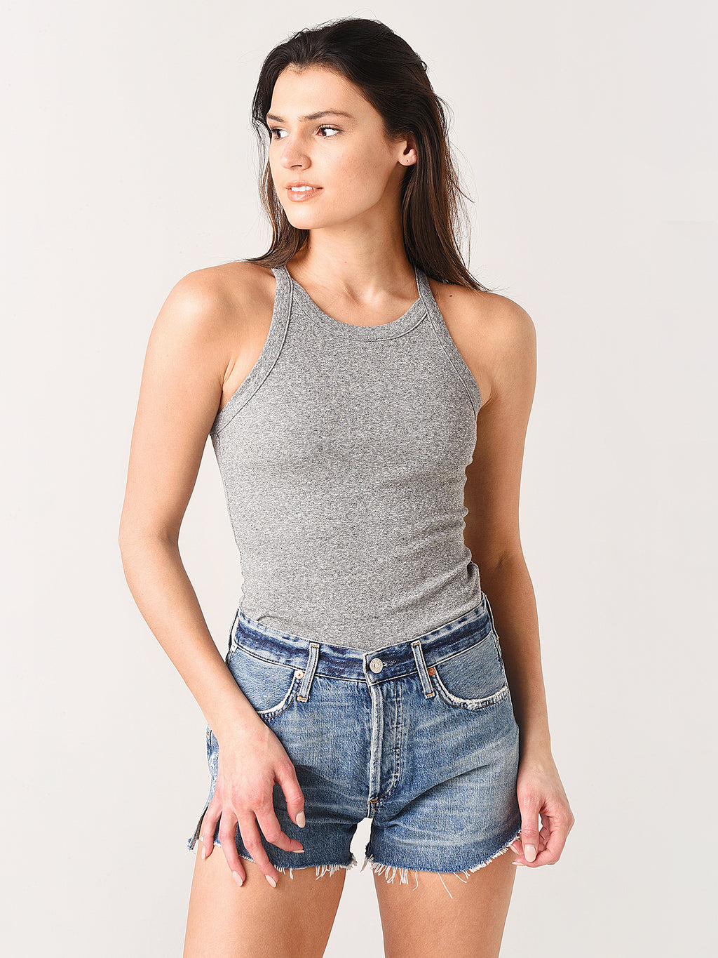 J Brand Women's Claire Ribbed Tank - Saint Bernard