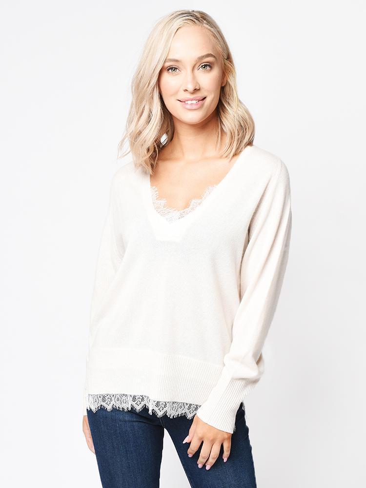 Brochu Walker Women’s The Lace Vee Layered Pullover