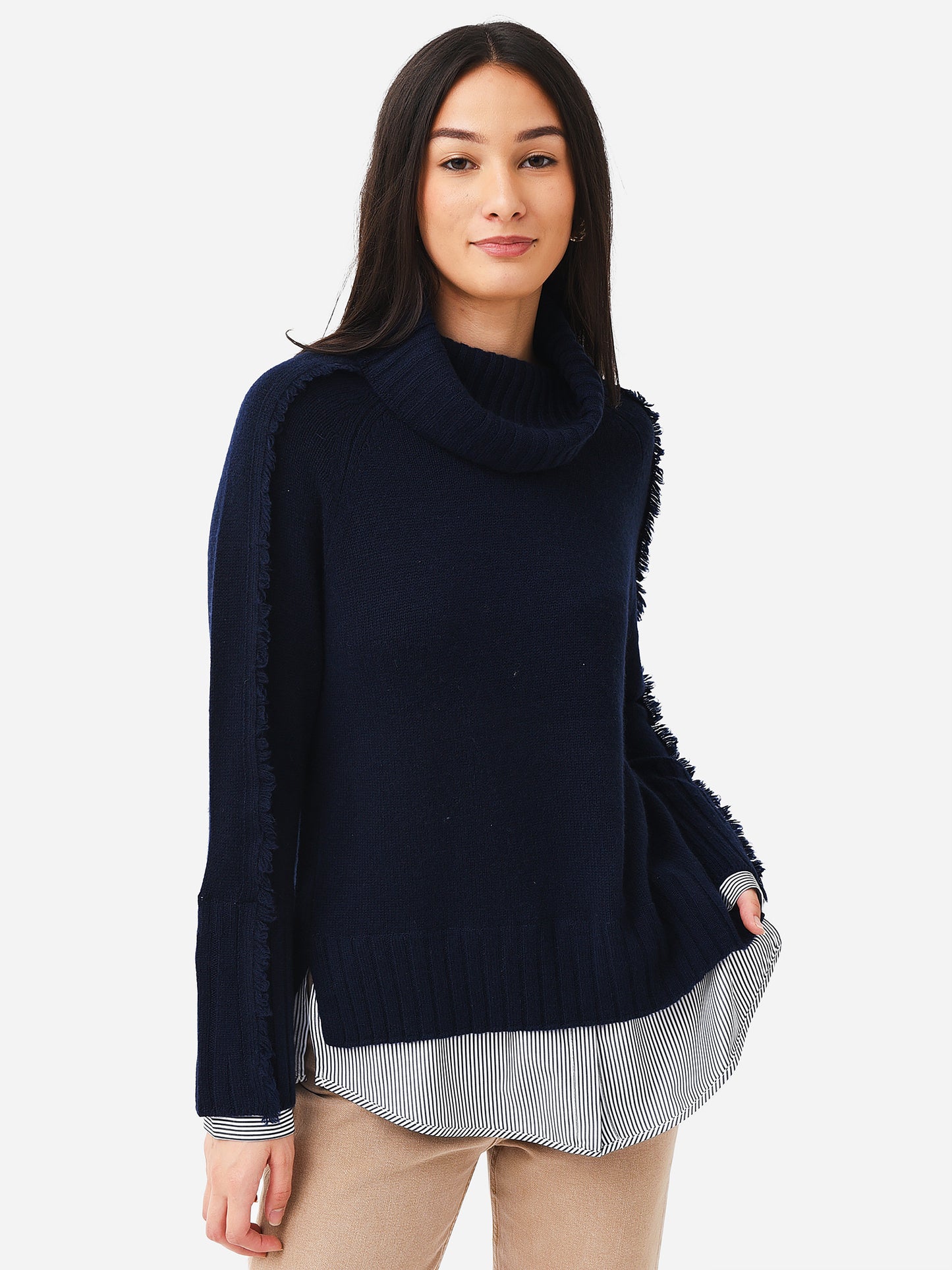 Brochu Walker Women's The Jolie Fringe Layered Looker Sweater - Saint Bernard