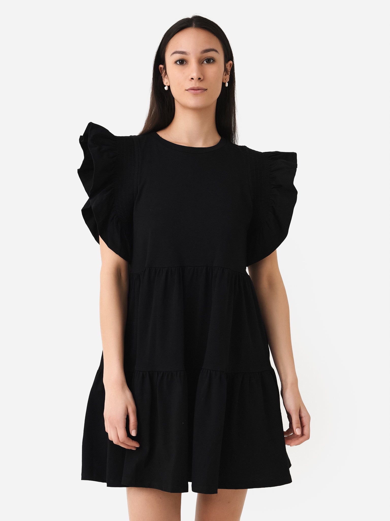 English Factory Women's Knit Ruffled Mini Dress - Saint Bernard