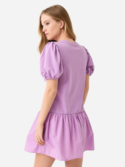 English Factory Women's Mixed Media Mini Dress
