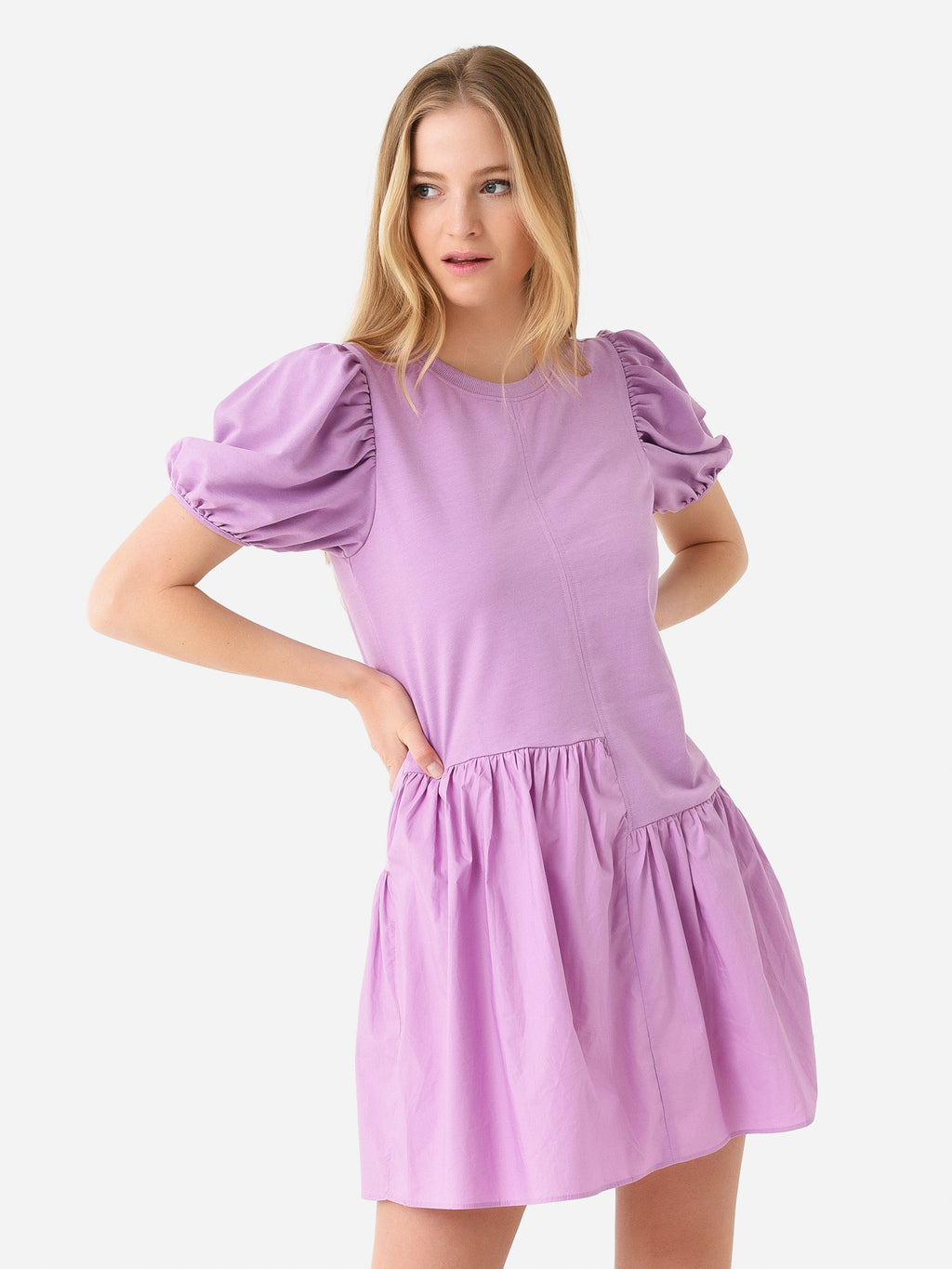 English Factory Women's Mixed Media Mini Dress - Saint Bernard