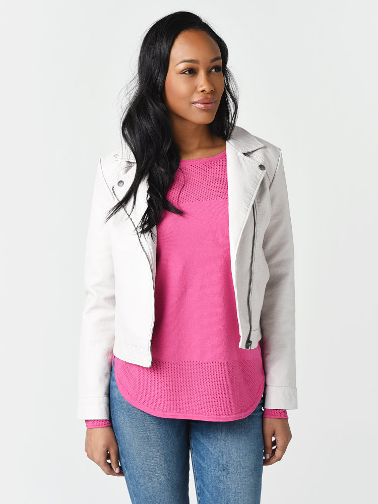 Jack Women’s Moto Skills Vegan Leather Jacket - Saint Bernard