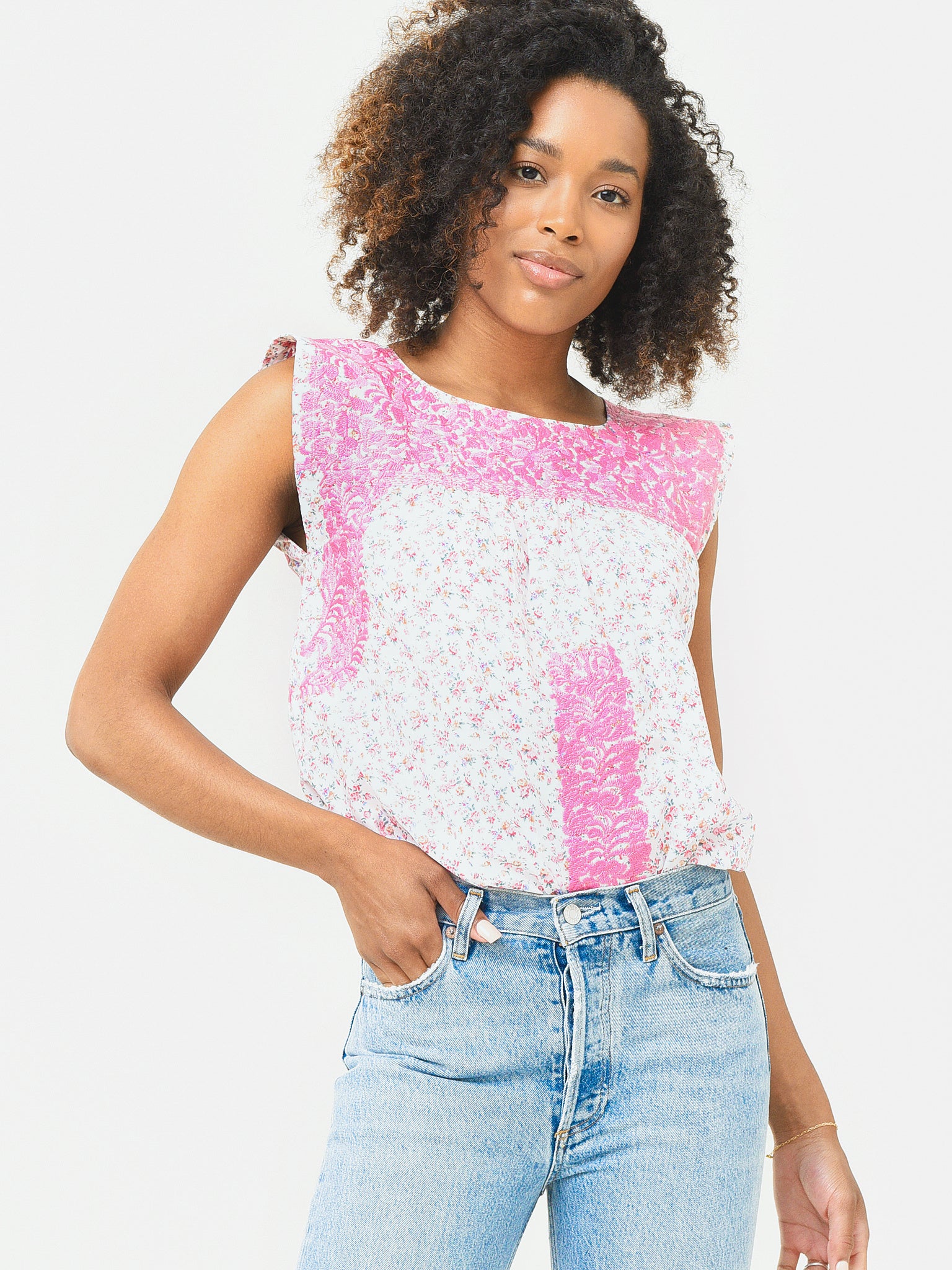 J. Marie Women's The Rosalee Sleeveless Top - Saint Bernard