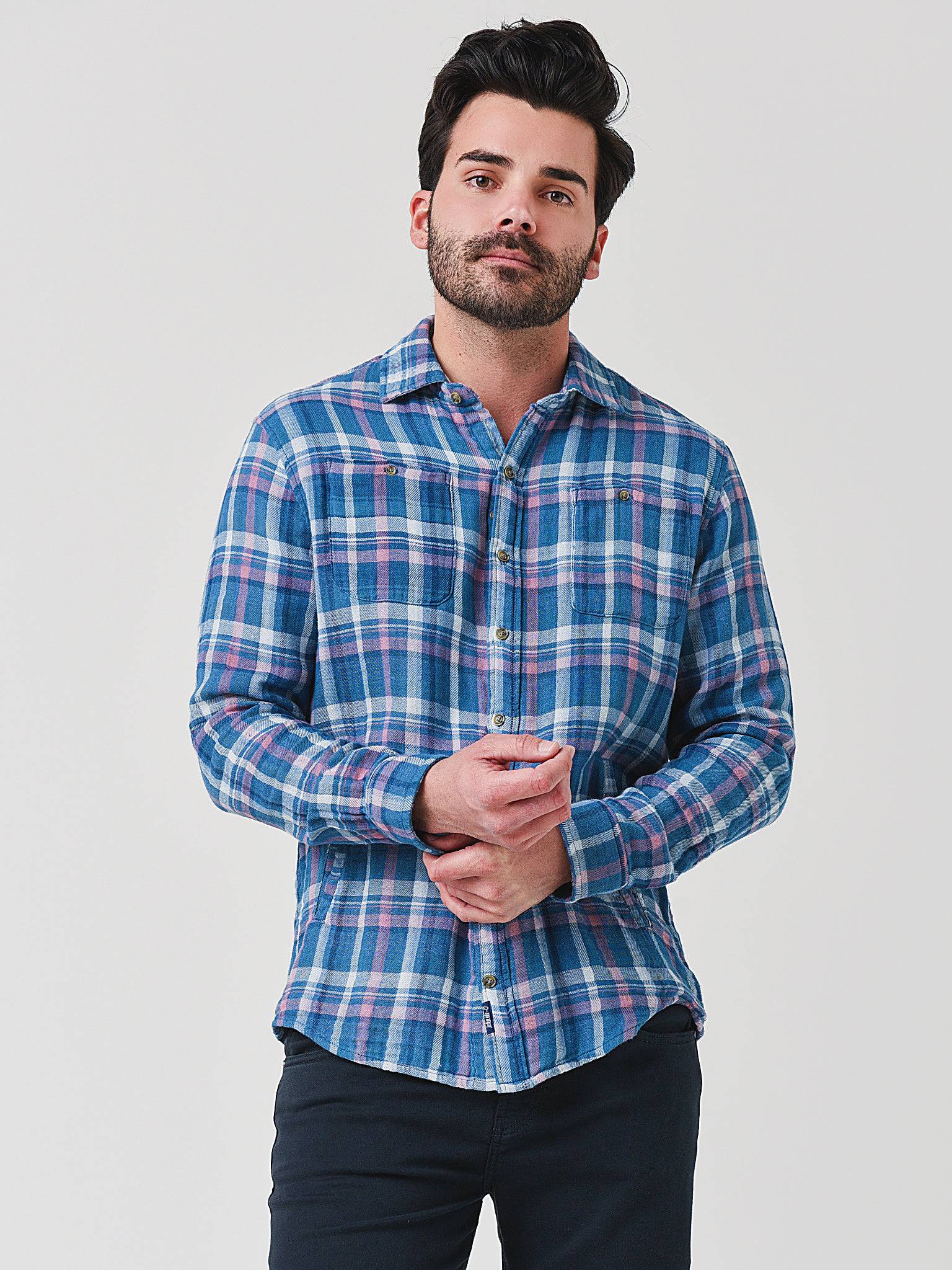 Johnnie-O Men's Jason Surflannel Shirt Jacket - Saint Bernard