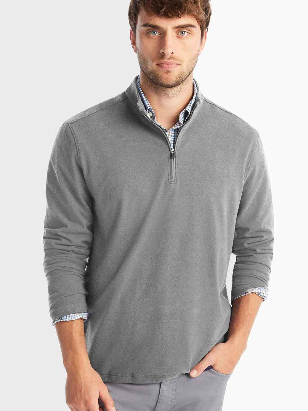 Johnnie-O Brady Microfleece 1/4 Zip Pullover - Saint Bernard