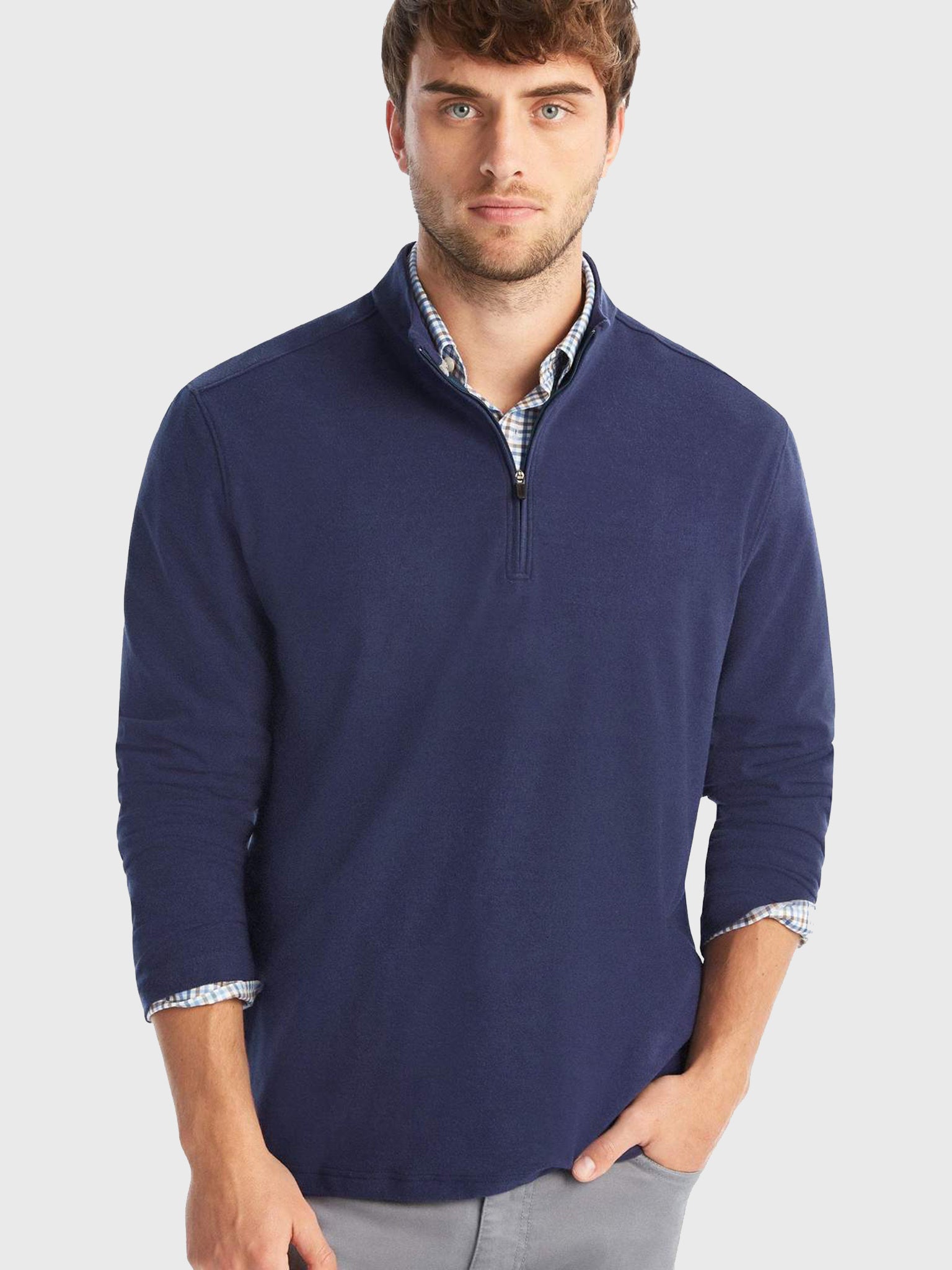 Johnnie-O Brady Microfleece 1/4 Zip Pullover - Saint Bernard