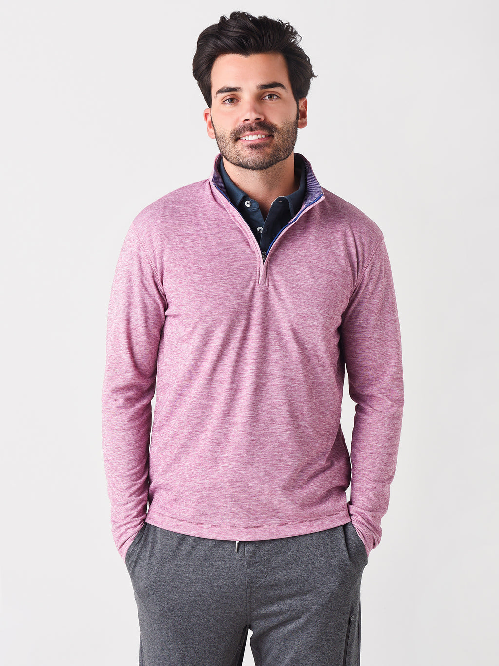 Johnnie-O Men's Randall Prep-Formance Quarter-Zip Pullover - Saint Bernard