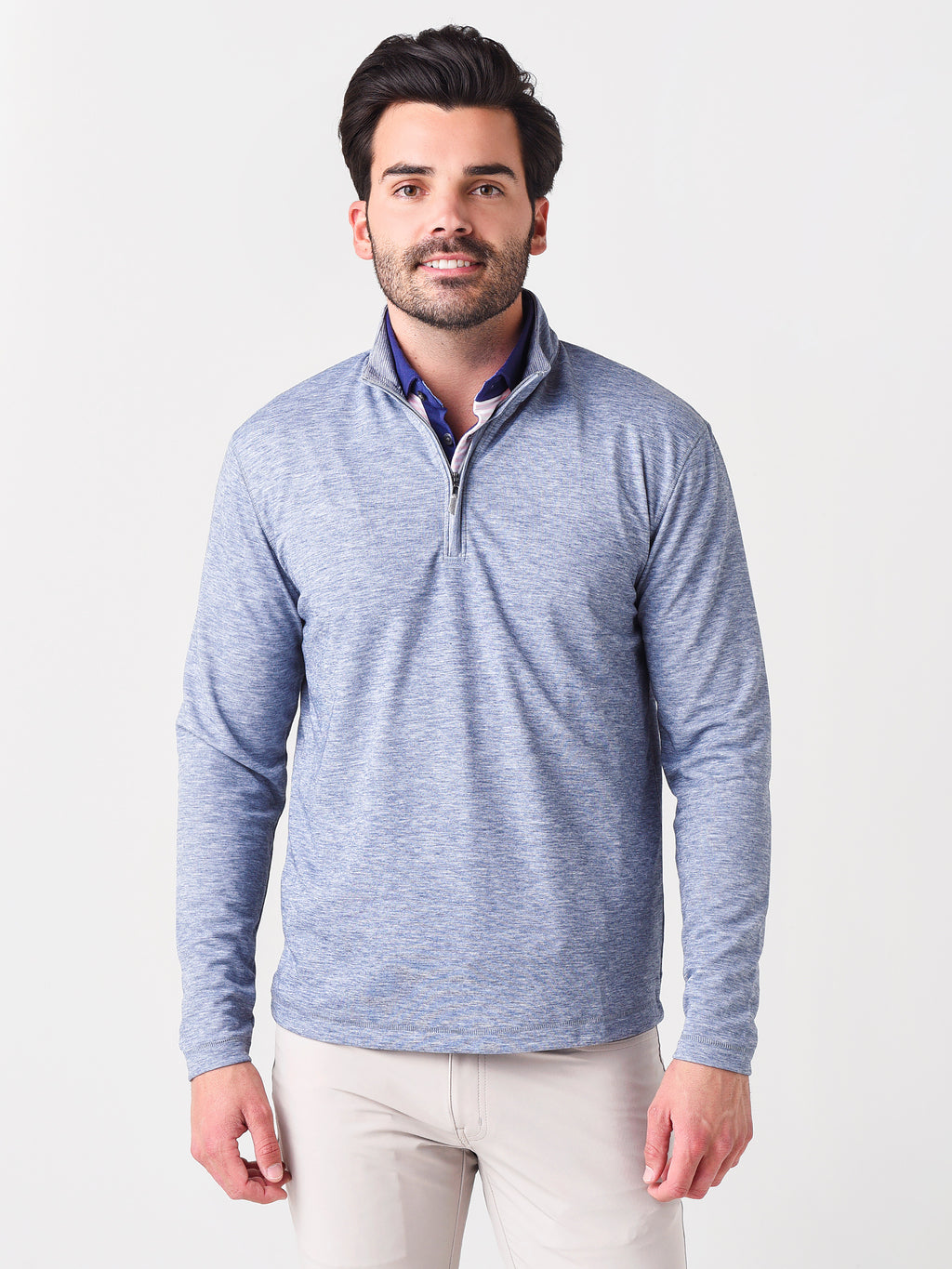 Johnnie-O Men's Randall Prep-Formance Quarter-Zip Pullover - Saint Bernard