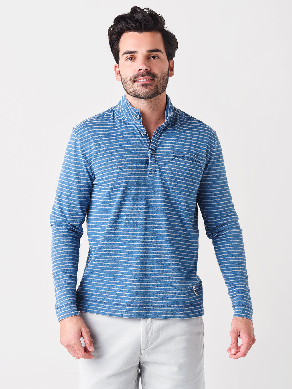 Johnnie-O Men's Rocky Henley Pullover - Saint Bernard
