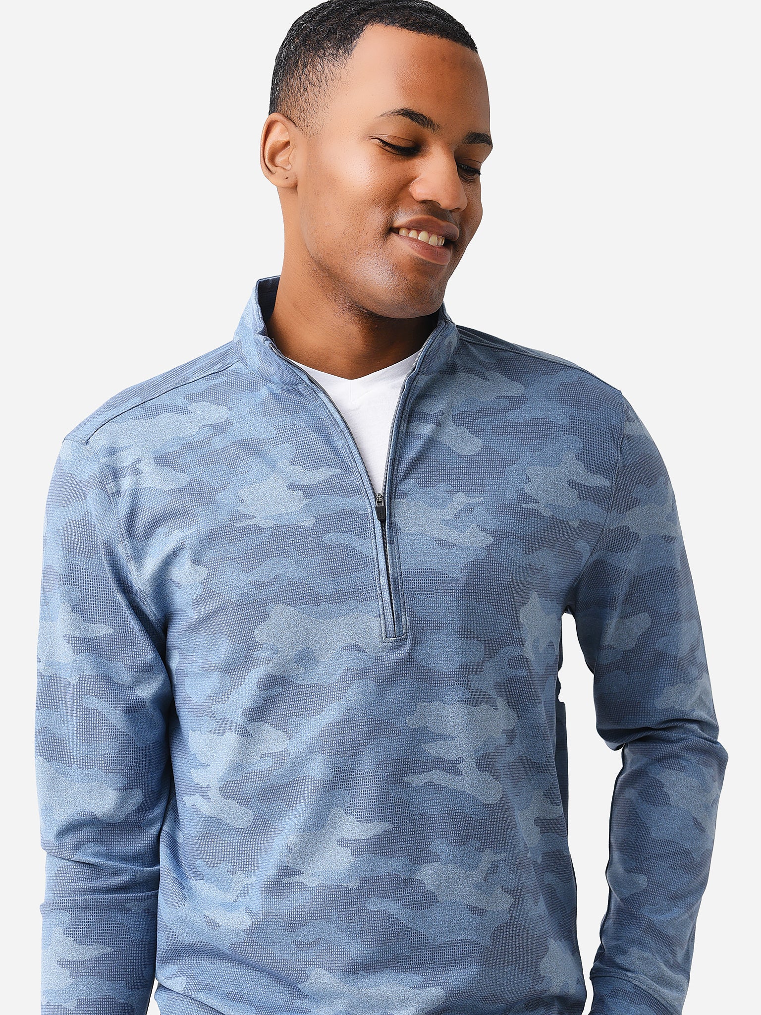 Johnnie-O Men's Woodson Microfleece Camo Quarter-Zip - Saint Bernard