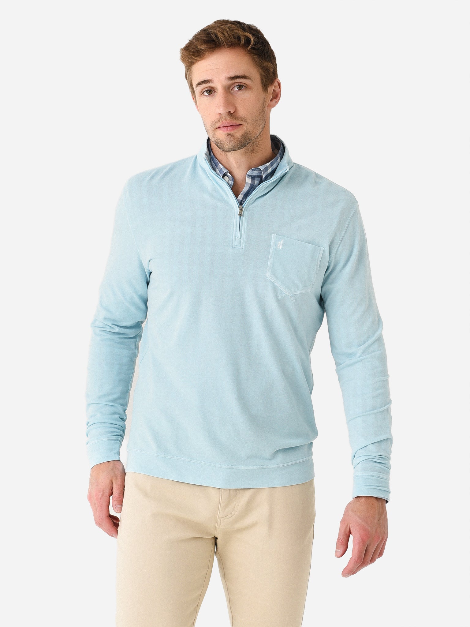 Johnnie-O Men's Derek Piqué Performance Quarter-Zip | $138.00
