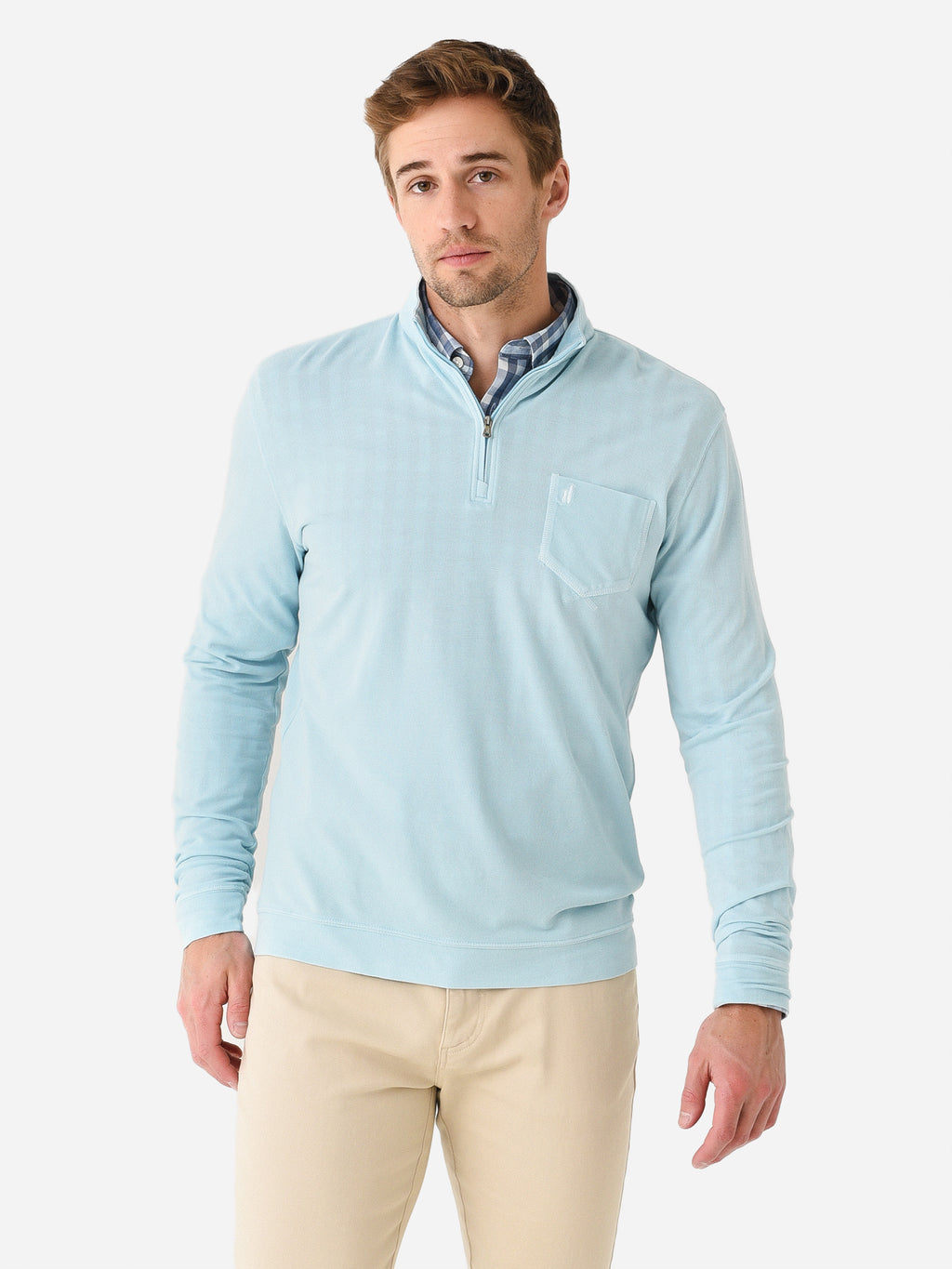 Johnnie-O Men's Derek Piqué Performance Quarter-Zip - Saint Bernard