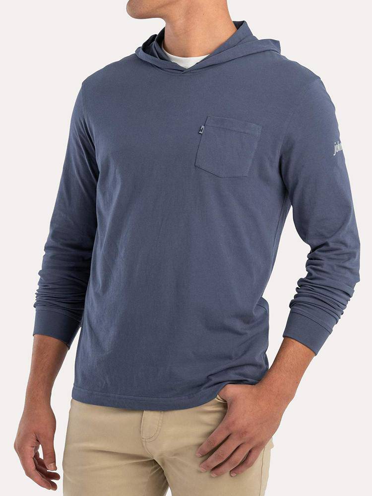 Johnnie-O Men's Eller Long Sleeve Hooded T-Shirt - Saint Bernard