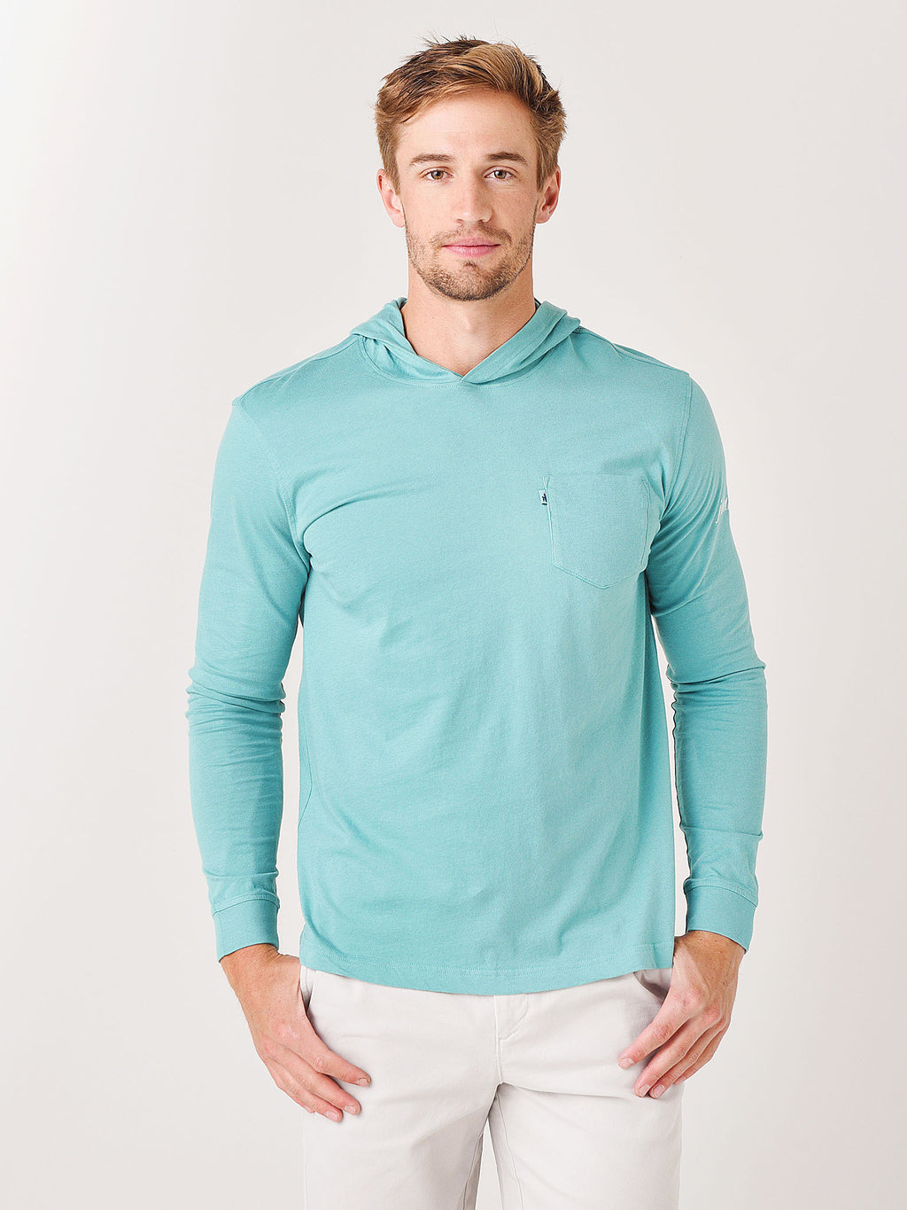 Johnnie-O Men's Eller Long Sleeve Hooded T-Shirt - Saint Bernard