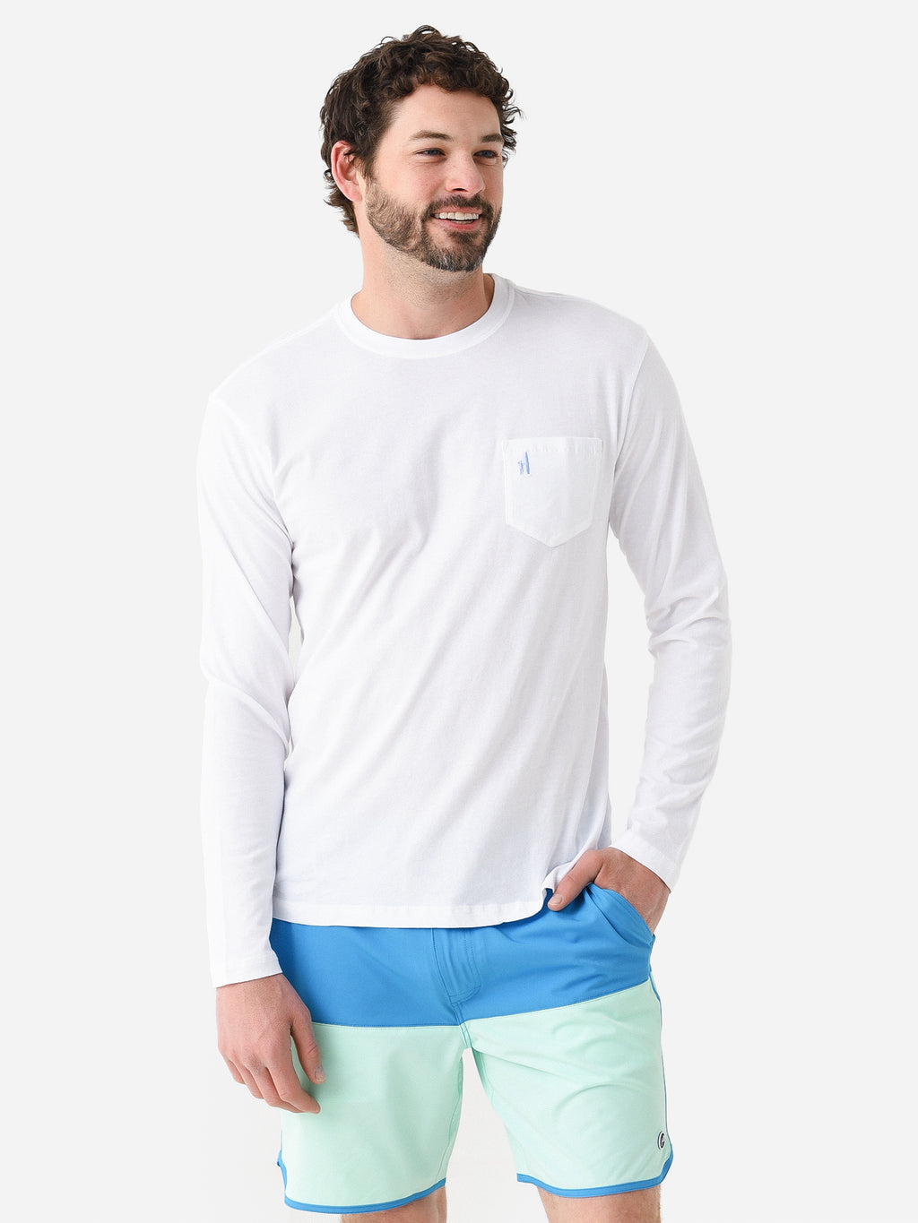 Johnnie-O Men's Brennan Long Sleeve T-Shirt - Saint Bernard