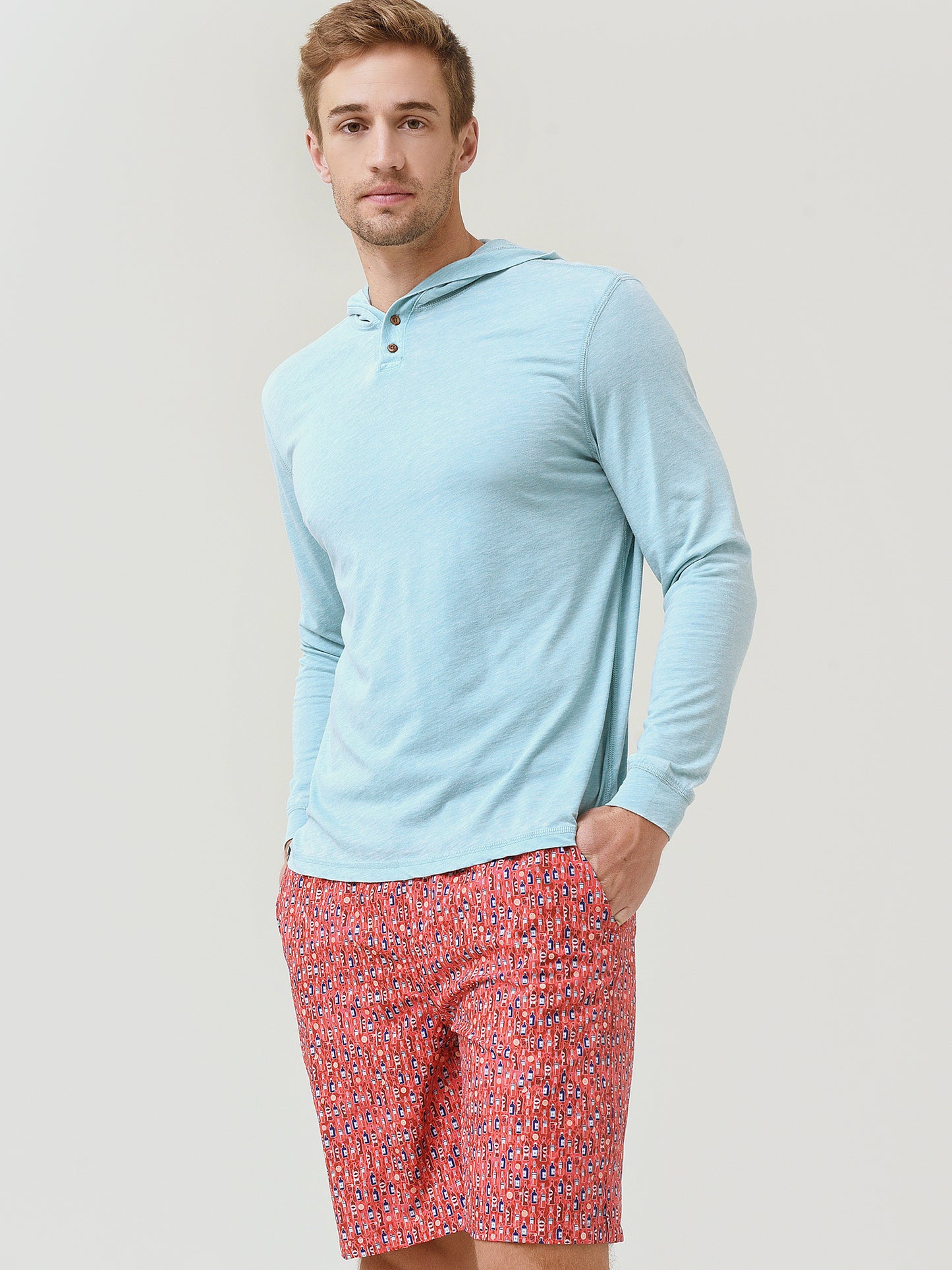 Johnnie-O Men's Zed Henley Tee - Saint Bernard