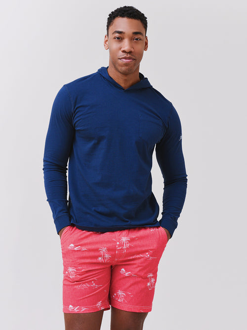 Johnnie-O Men's Edison Long Sleeve Hooded T-Shirt