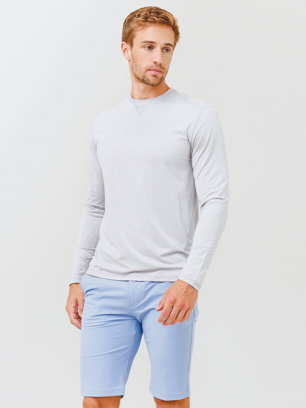 Johnnie-O Men's Runner Long Sleeve Prep-Formance T-Shirt - Saint Bernard
