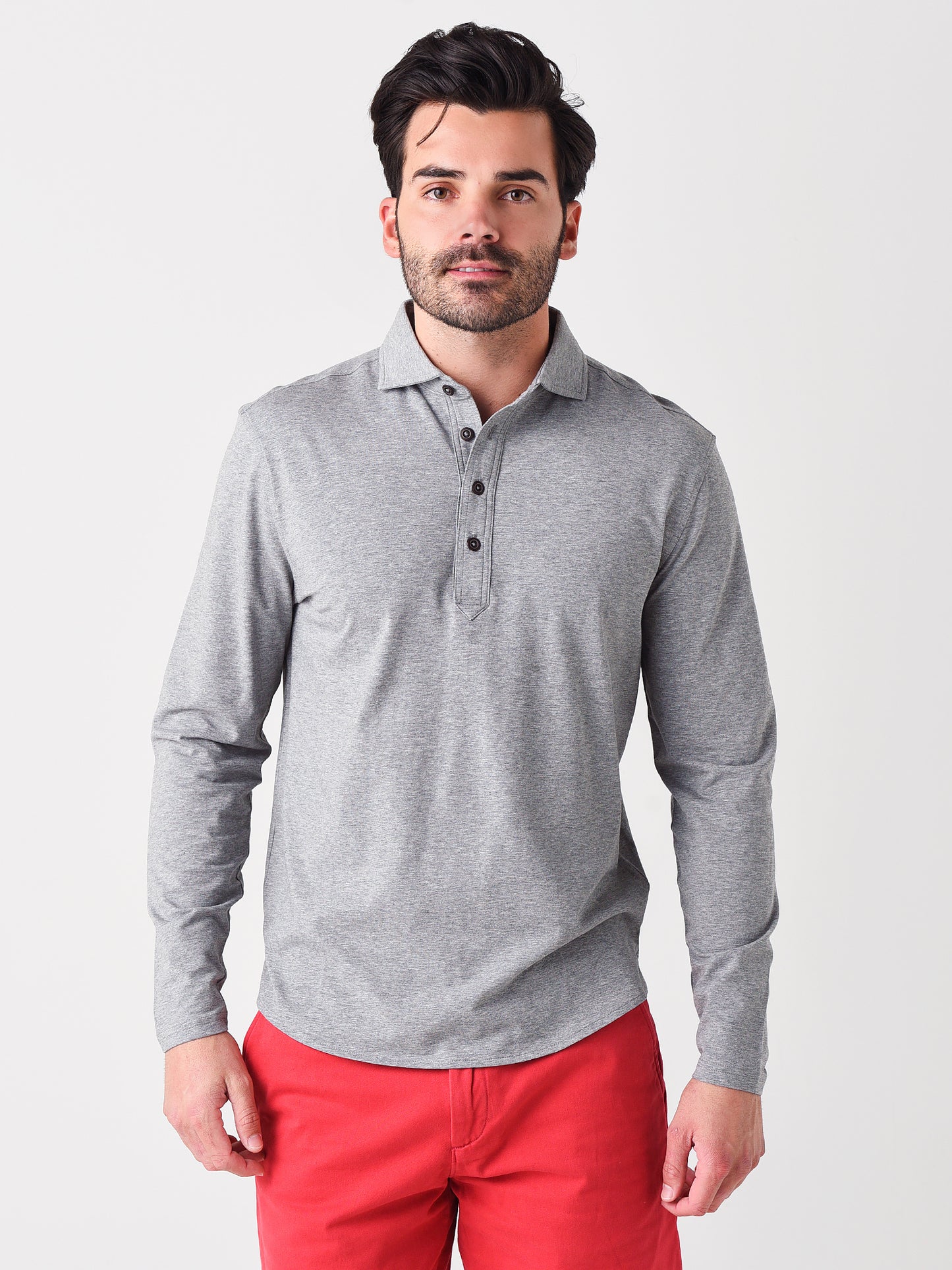 Johnnie-O Men's Wylie Long Sleeve Polo - Saint Bernard