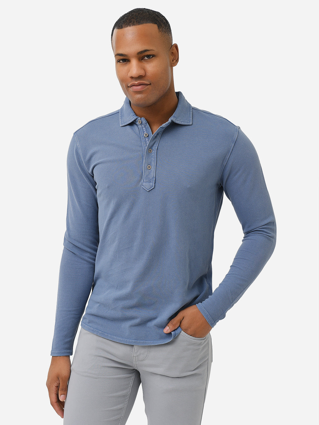 Johnnie-O Men's Shoreline Long Sleeve Piqué Polo - Saint Bernard