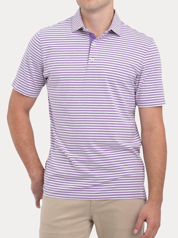 Johnnie-O Men's Noah Striped Polo - Saint Bernard