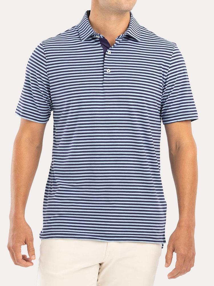 Johnnie-O Men's Noah Striped Polo - Saint Bernard