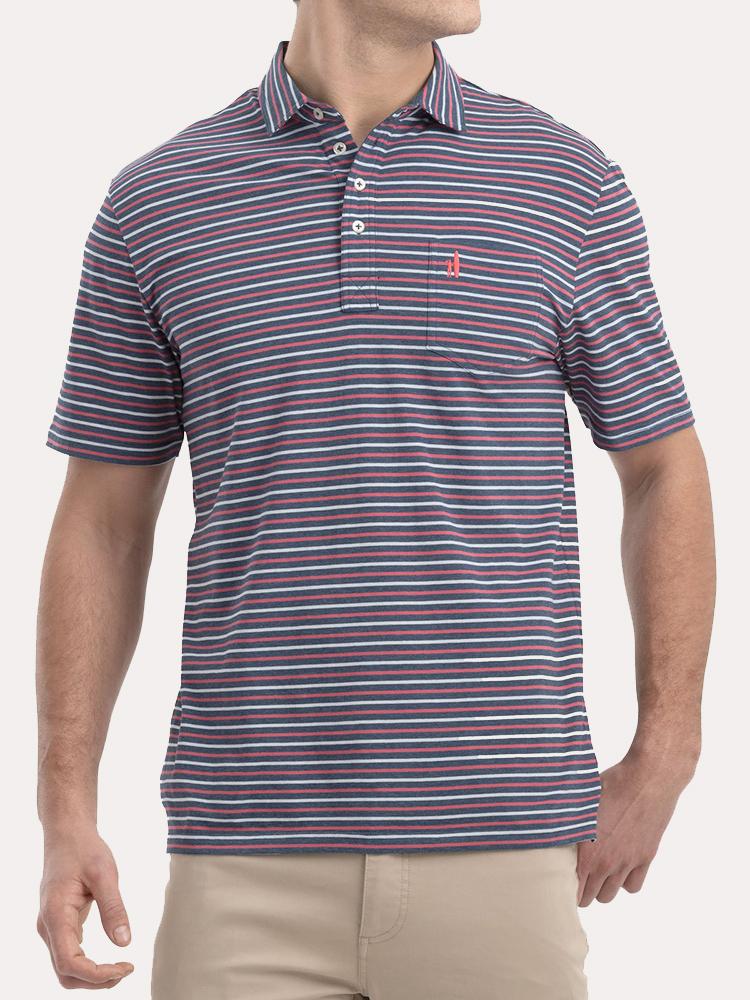 Johnnie-O Men's Oakmont Striped Polo - Saint Bernard
