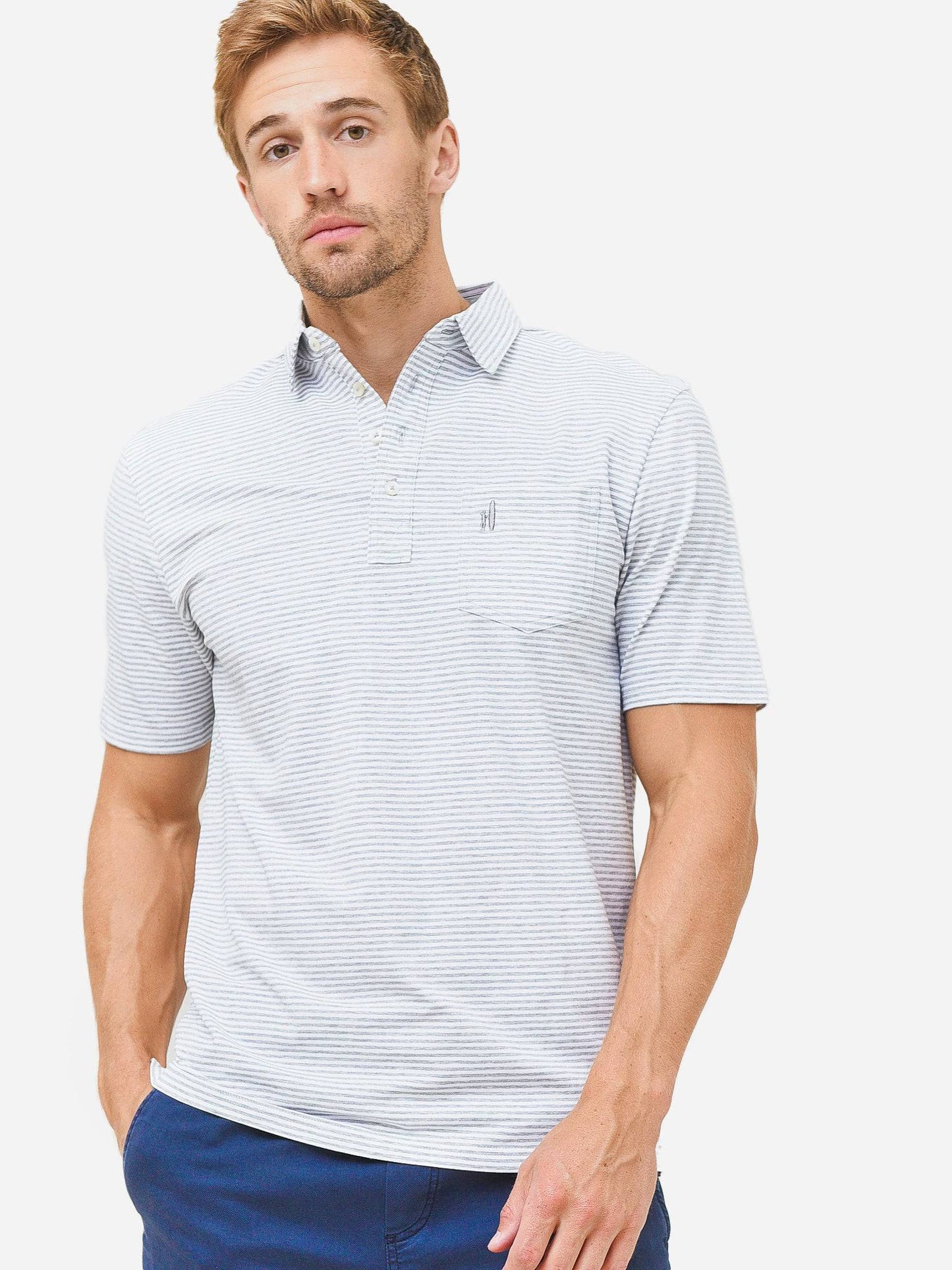 Johnnie-O Men's Dante Striped Polo - Saint Bernard