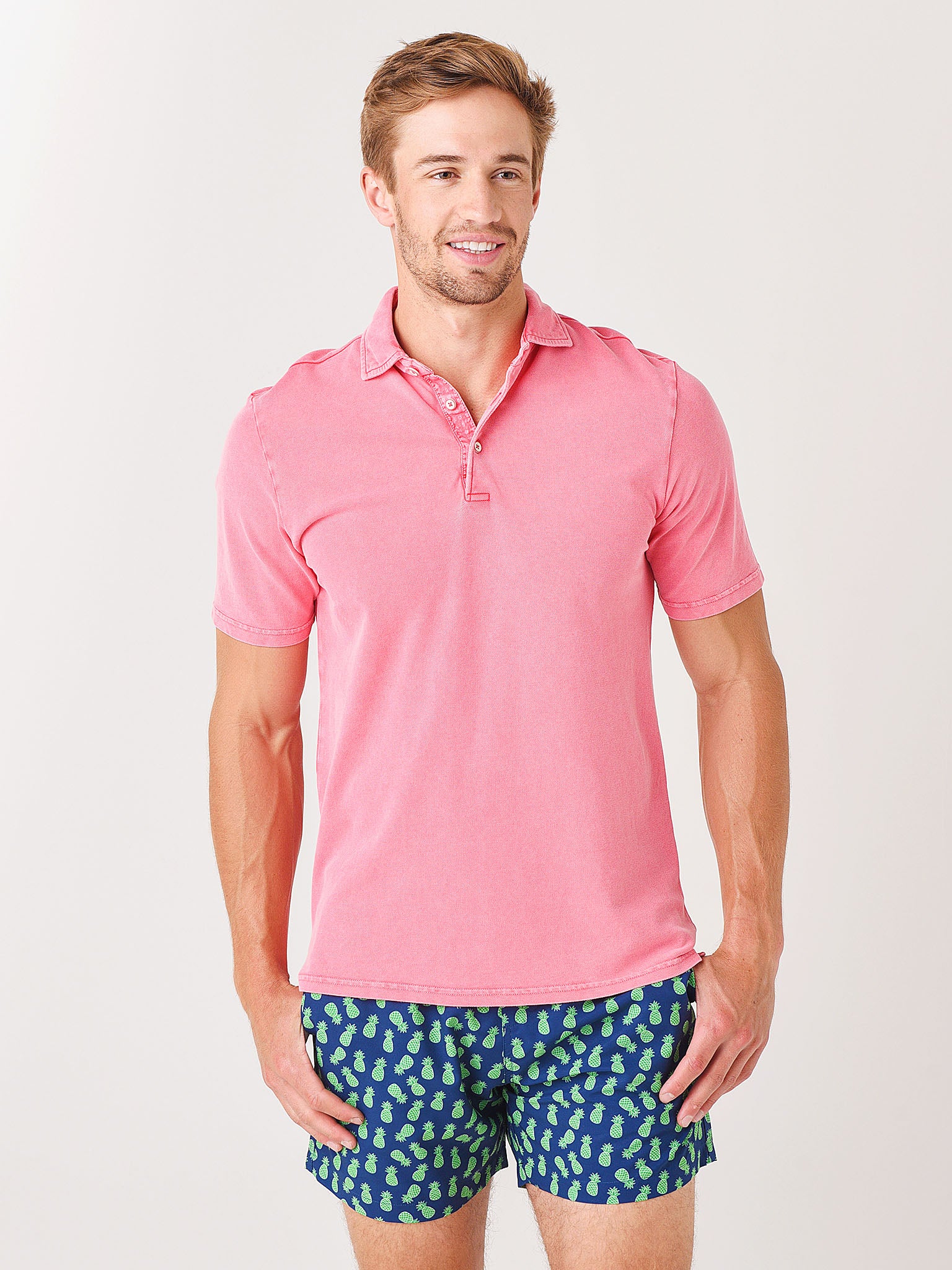 Johnnie-O Men's Surfside Garment Dyed Pique Polo - Saint Bernard