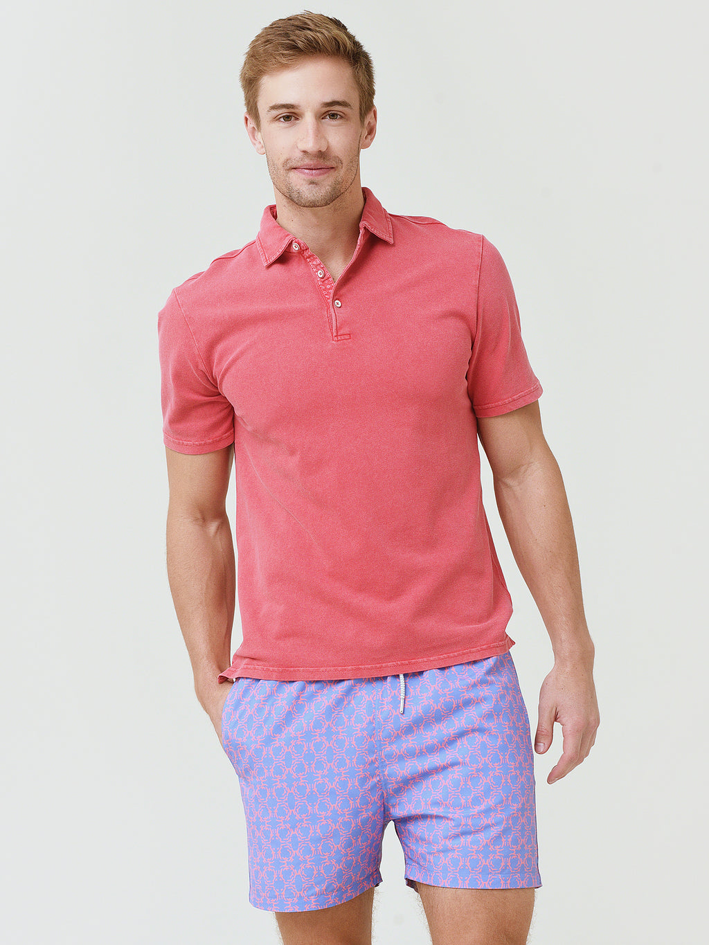 Johnnie-O Men's Surfside Garment Dyed Pique Polo - Saint Bernard