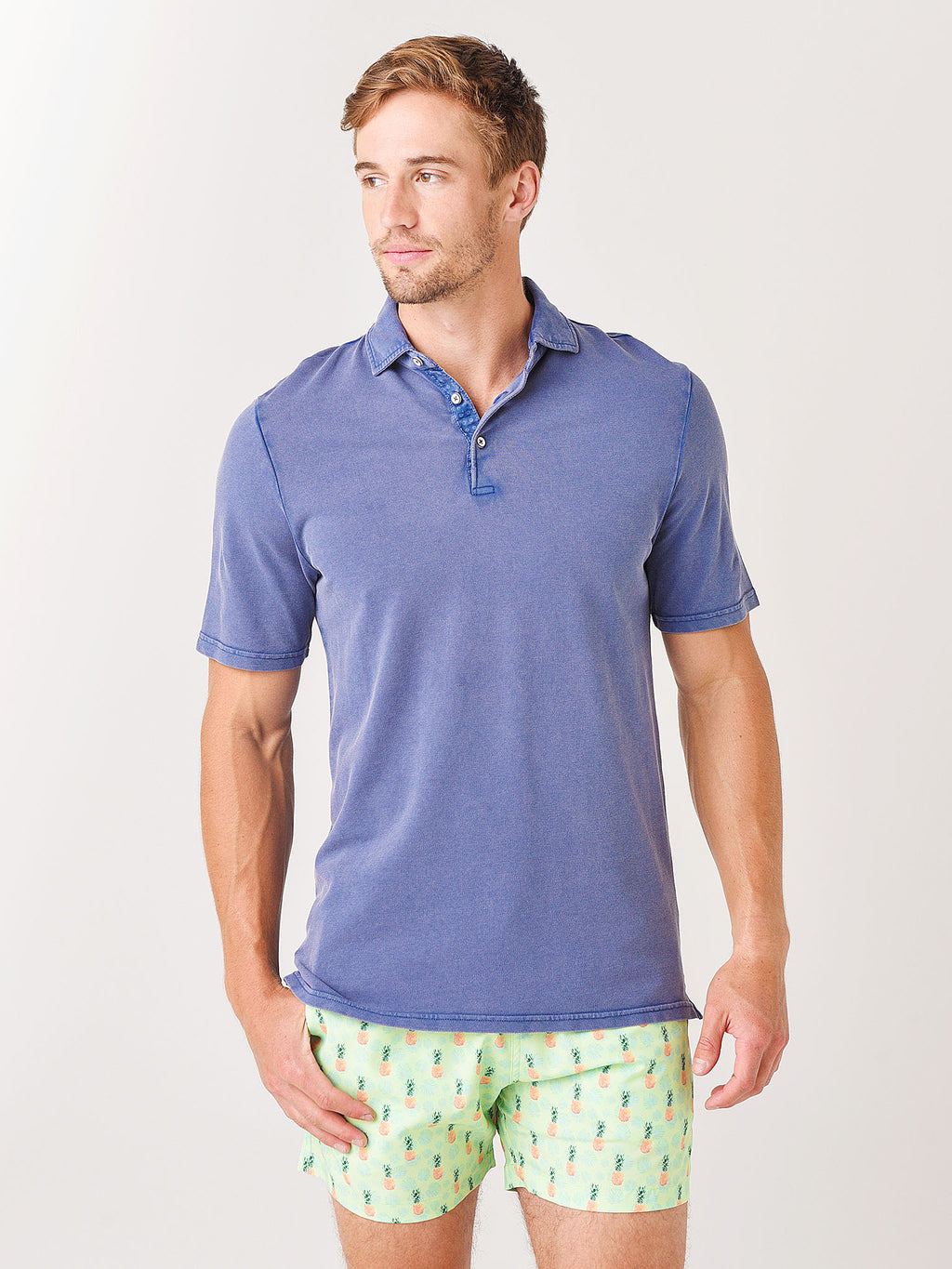 Johnnie-O Men's Surfside Garment Dyed Pique Polo - Saint Bernard