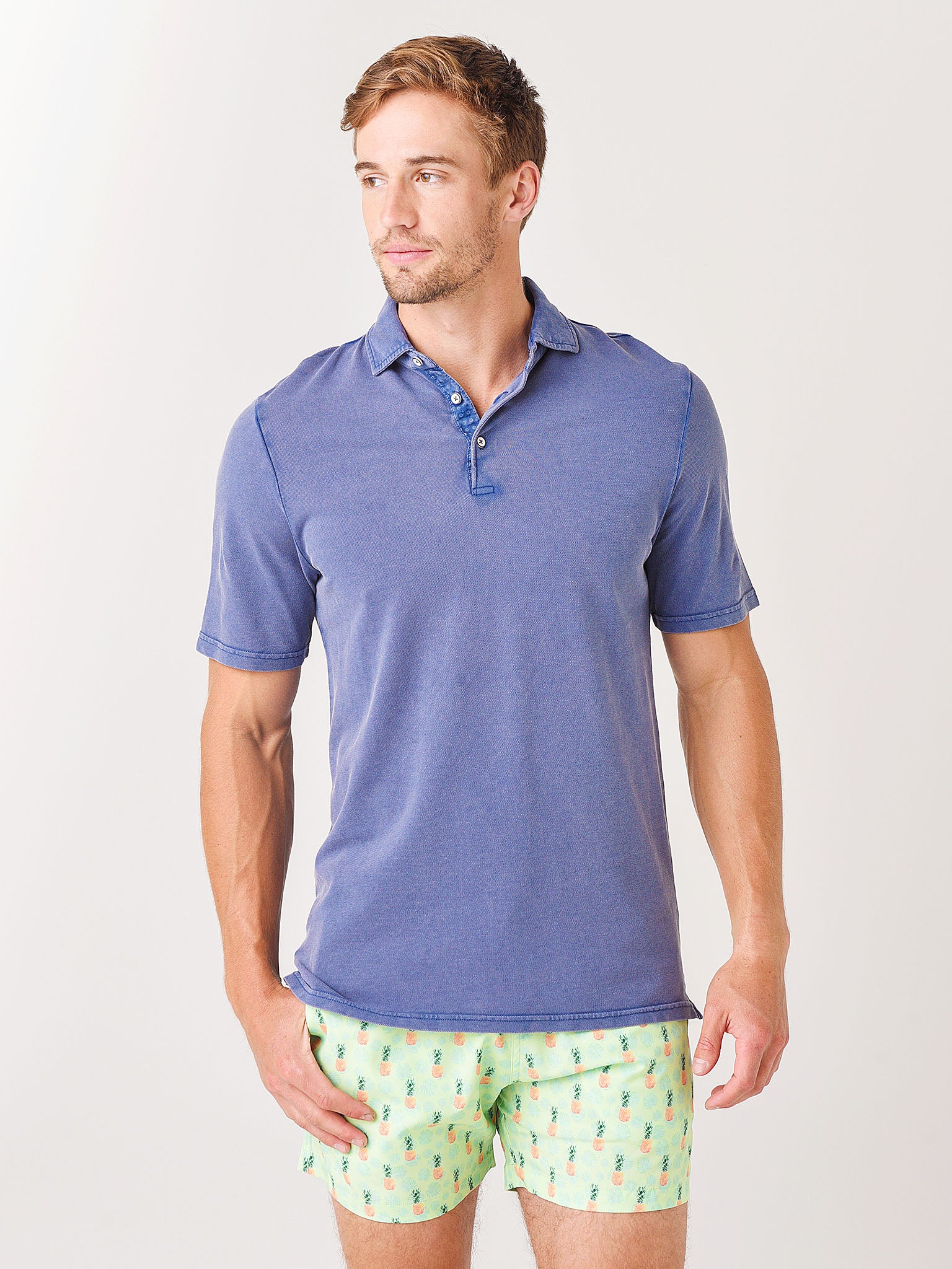 Johnnie-O Men's Surfside Garment Dyed Pique Polo - Saint Bernard