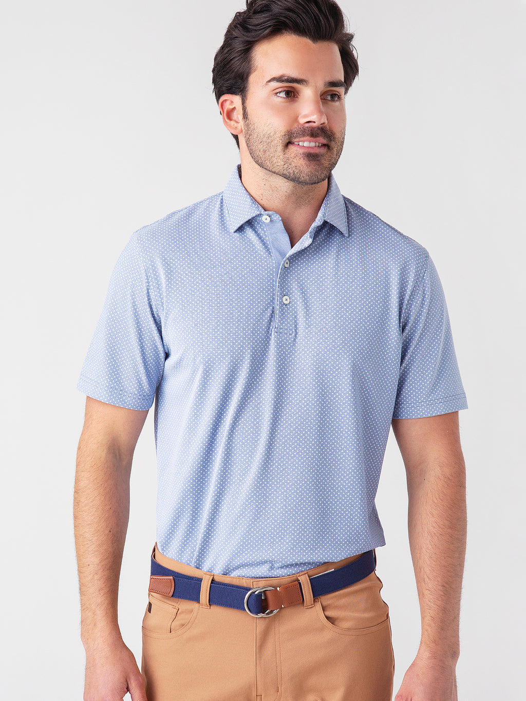 Johnnie-O Men's Linny Print Polo - Saint Bernard