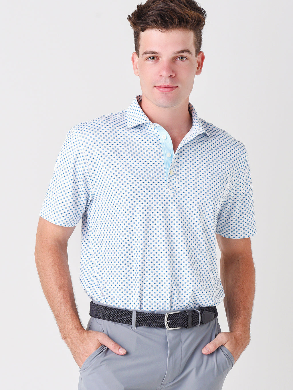 Johnnie-O Men's Takuya Prep-Performance Shirt - Saint Bernard