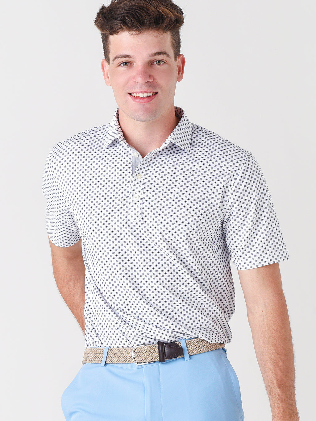 Johnnie-O Men's Takuya Prep-Performance Shirt - Saint Bernard