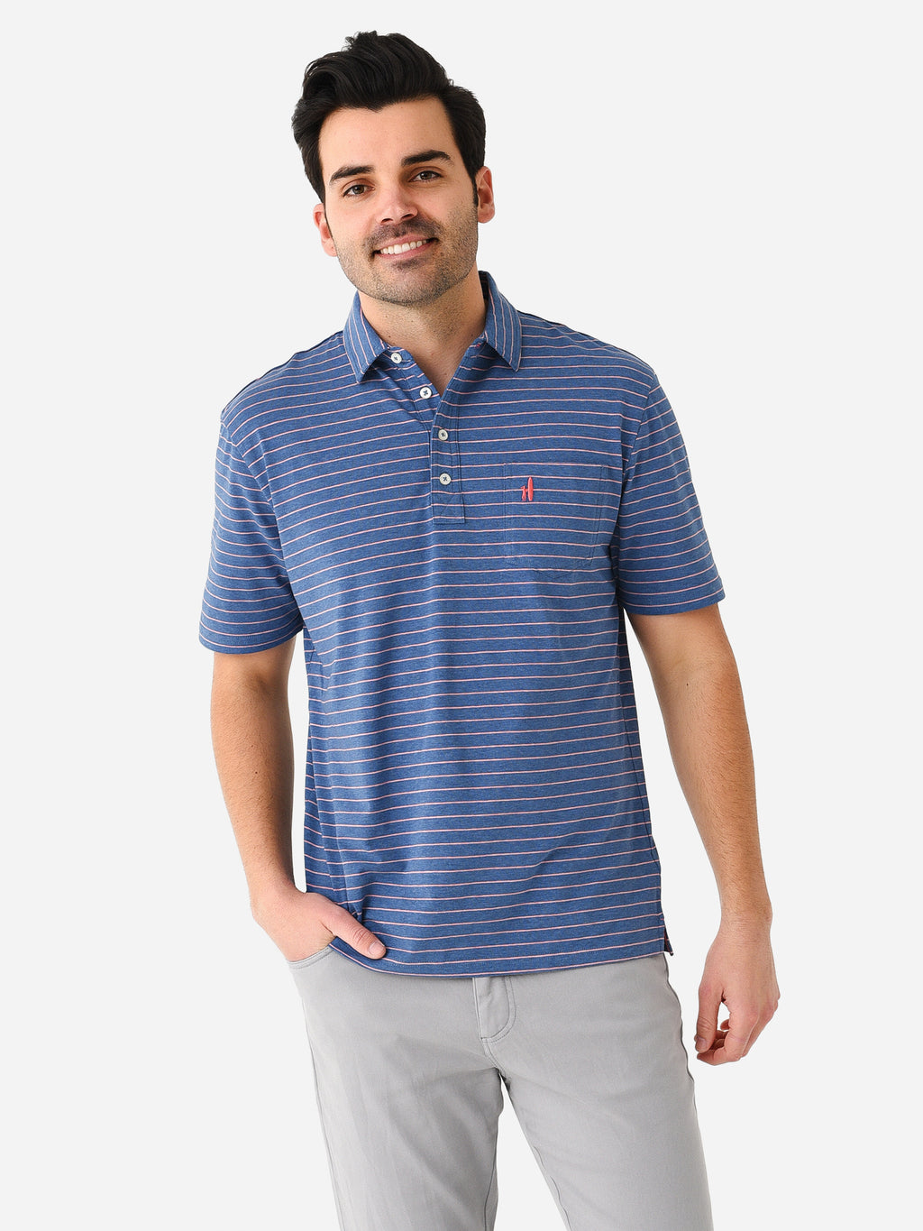 Johnnie-O Men's Neese Striped Polo - Saint Bernard