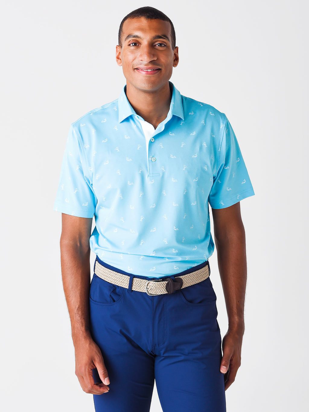 JOHNNIE-O Men's Bengi Prep-Formance Golf Polo - Saint Bernard