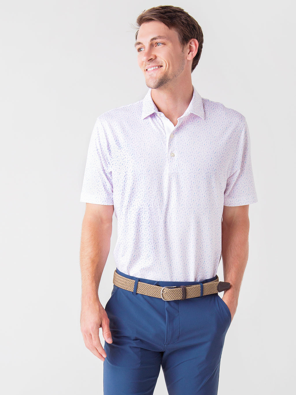 JOHNNIE-O Men's Babes Prep-Formance Jersey Polo - Saint Bernard