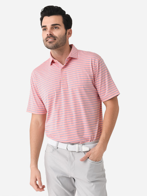 Johnnie-O Men's Newton Striped Prep-Formance Polo