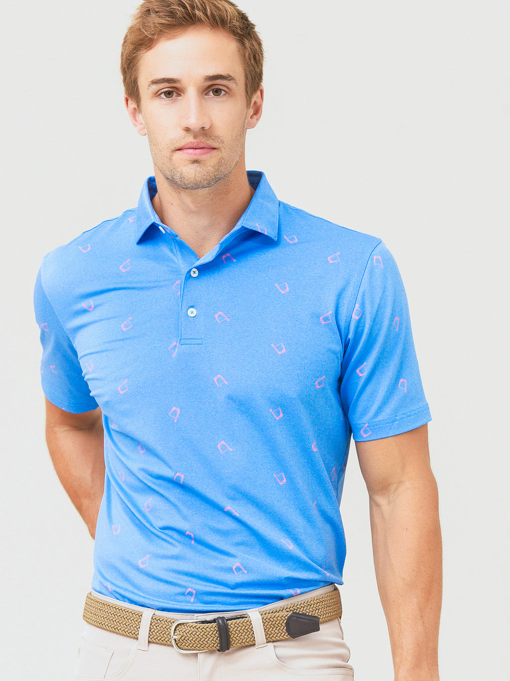Johnnie-O Men's Final Final Printed Prep-Formance Jersey Polo - Saint Bernard