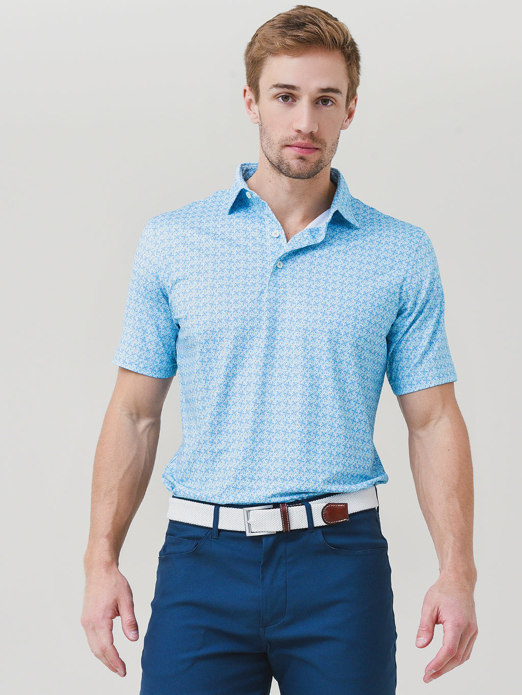 Johnnie-O Men's Wheaton Printed Prep-Formance Polo - Saint Bernard