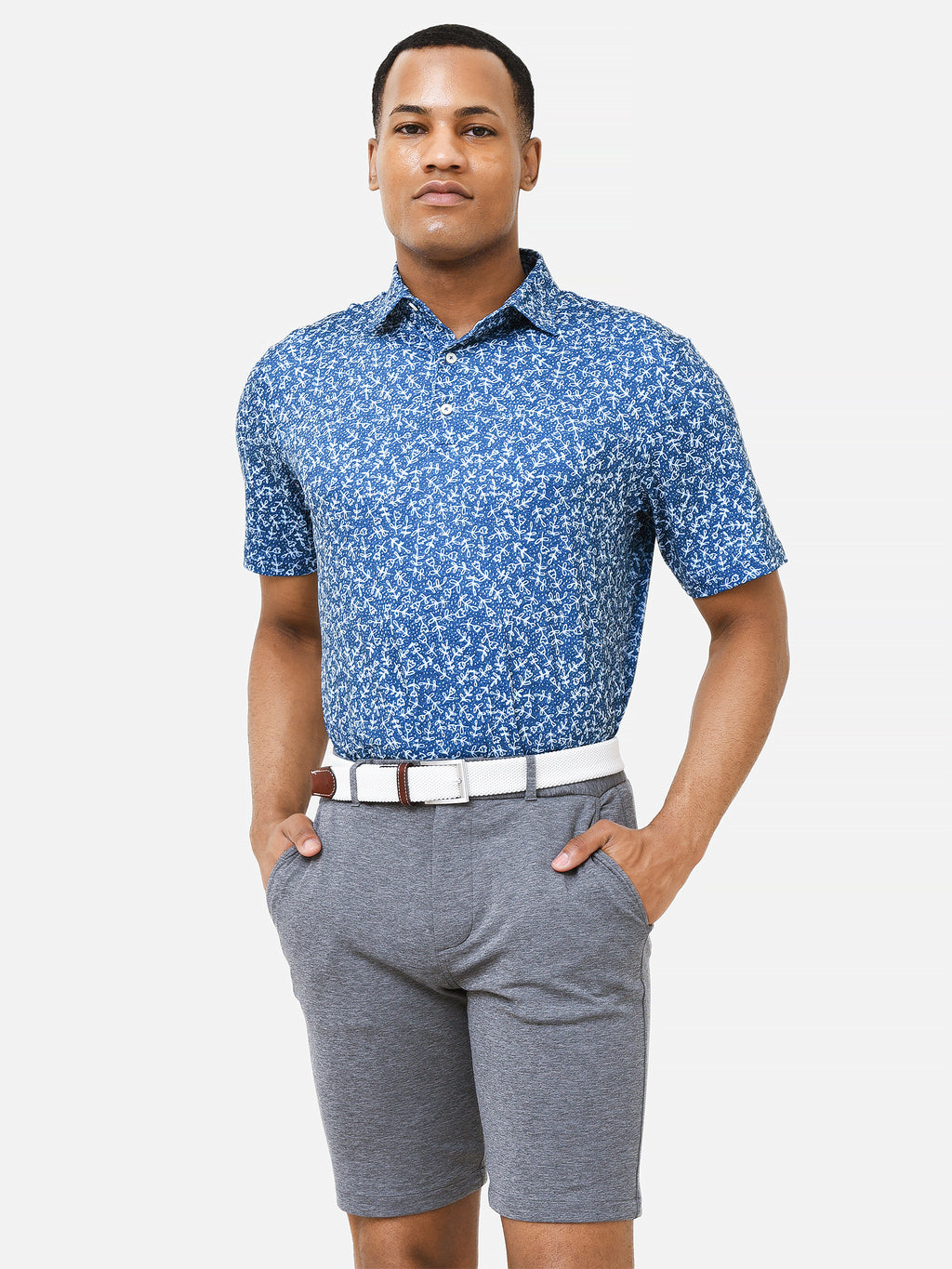 Johnnie-O Men's Lombard Printed Prep-Formance Polo - Saint Bernard